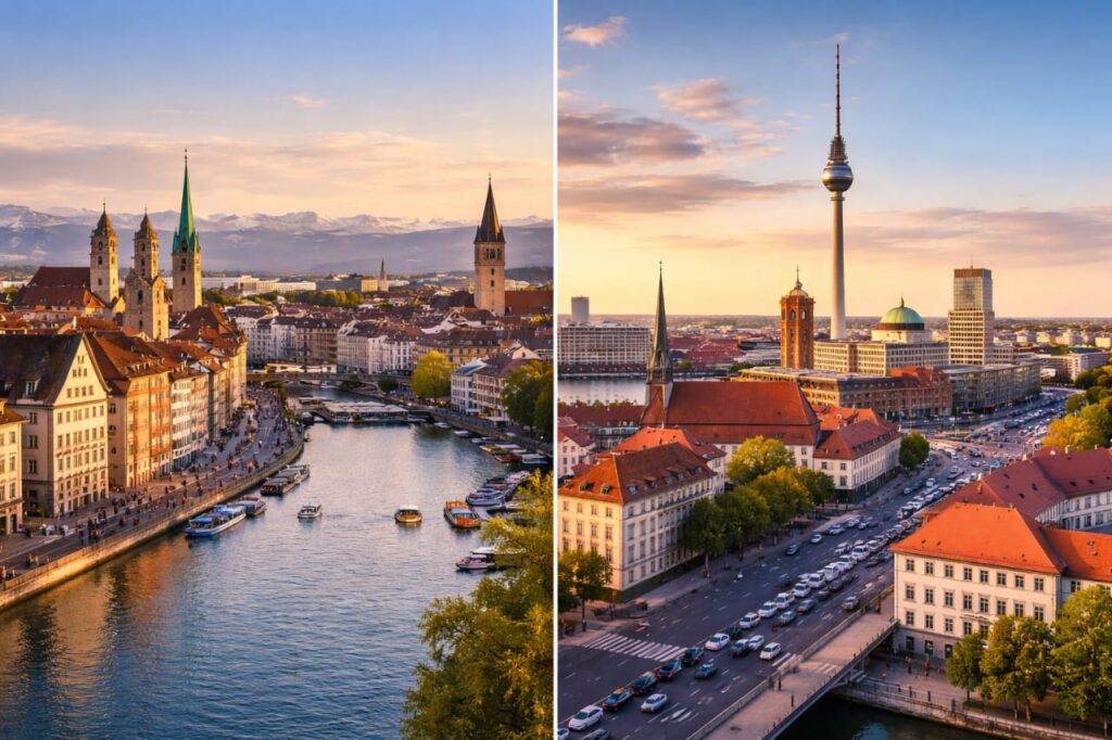 Cost of Living vs Salary in Europe: Which Cities Let You Save More? 2 Cost of Living vs Salary in Europe city comparison skyline