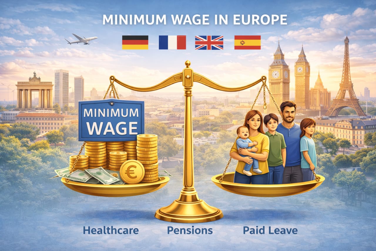 Minimum Wage in Europe payroll calculation and wage floor comparison