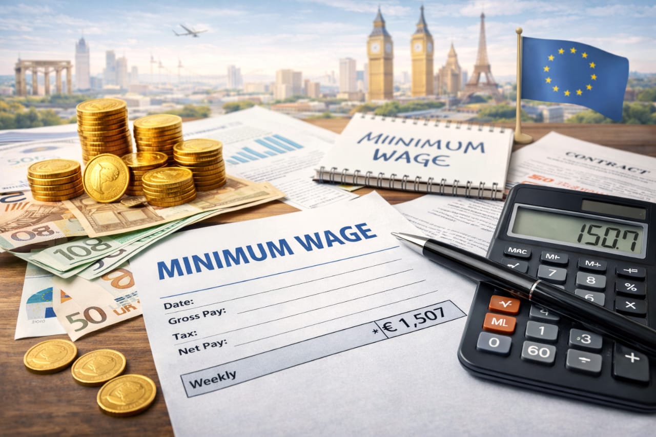 Minimum Wage in Europe payroll calculation and wage floor comparison