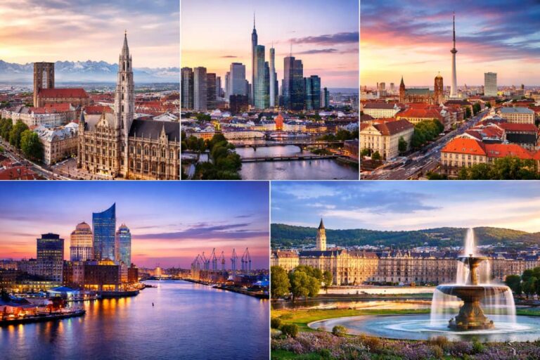 Highest Paying Cities in Germany: Salary, Cost of Living and Job Opportunities 21 highest paying cities in Germany skyline comparison Munich Frankfurt Berlin