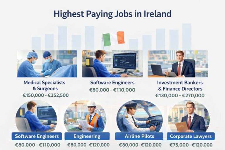 Highest Paying Jobs in Ireland: Top Careers With the Best Salaries 46 Highest paying jobs in Ireland including doctors, software engineers, finance directors, airline pilots, and corporate lawyers