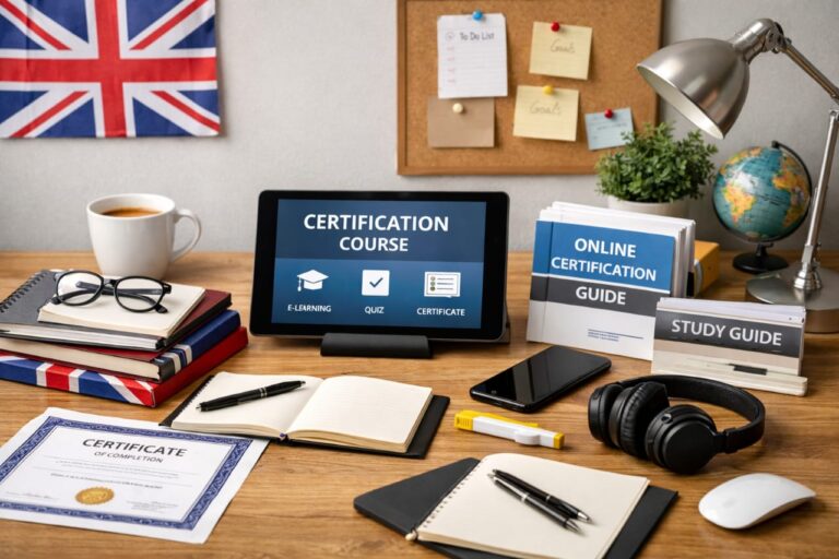 best tech certifications for remote jobs UK cloud cybersecurity data training modern workspace setup