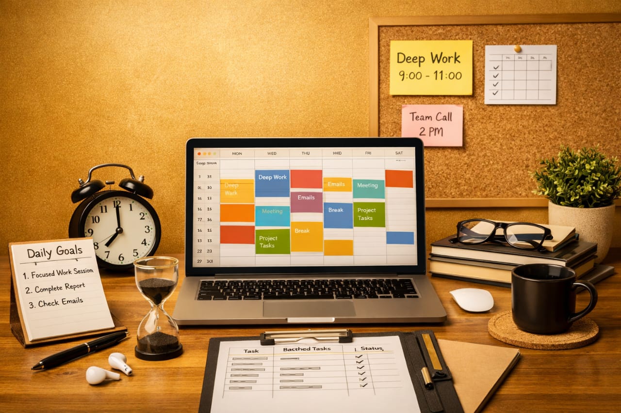 best productivity systems for remote work deep work time blocking workflow setup