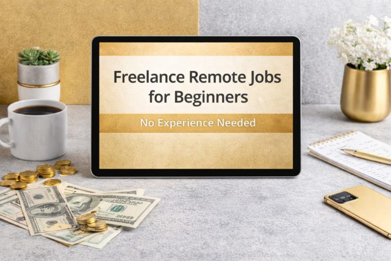 best remote jobs for beginners no experience freelance online income workspace setup