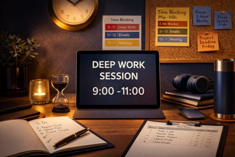 best productivity systems for remote work deep work time blocking workflow setup