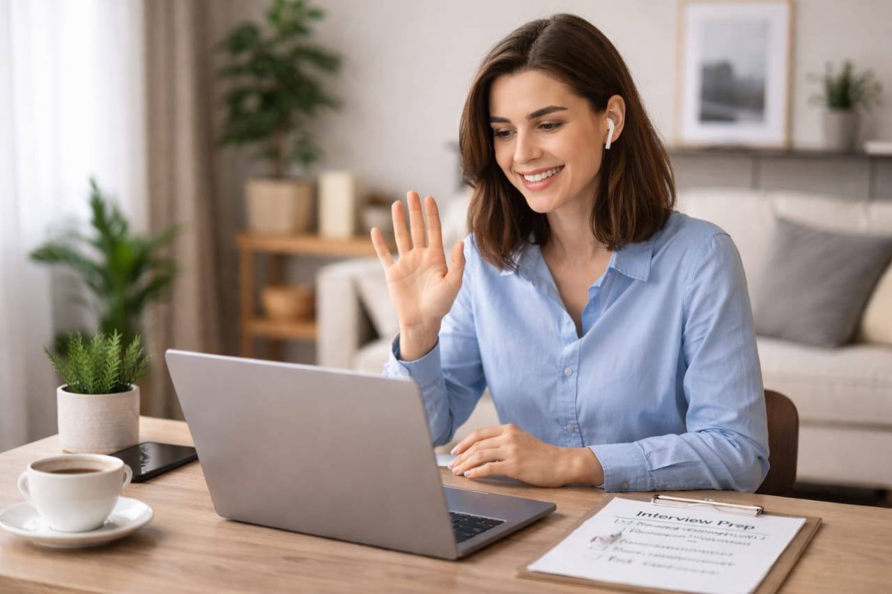 how to pass a remote job interview remote job interview setup beginner virtual interview workspace professional environment